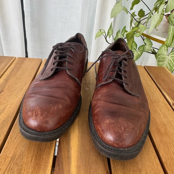 Tommy Hilfiger Brown Leather Oxford Derby Dress Shoes Men’s 10.5 M Lace Up - Picture 3 of 9